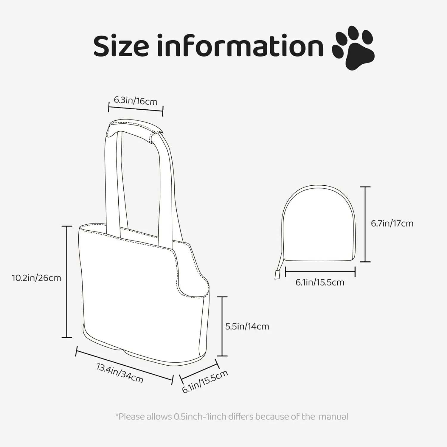 AMRANDOM Halloween Goth Gothic Raven Crow Skull Sun Moon Tattoos Dog Carrier Purse Foldable Waterproof Cloth Dog Carrier Bag Pet Travel Tote Bag with Pockets for Cat and Small Dog