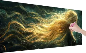 Angel Diamond Painting Kits for Adults, Woman Diamond Art Kits for Adults Beginners, DIY Full Square Drill Paint by Numbers Gem Arts and Crafts, for Home Wall Decor, Gifts for Women, 100x40 inch D-45