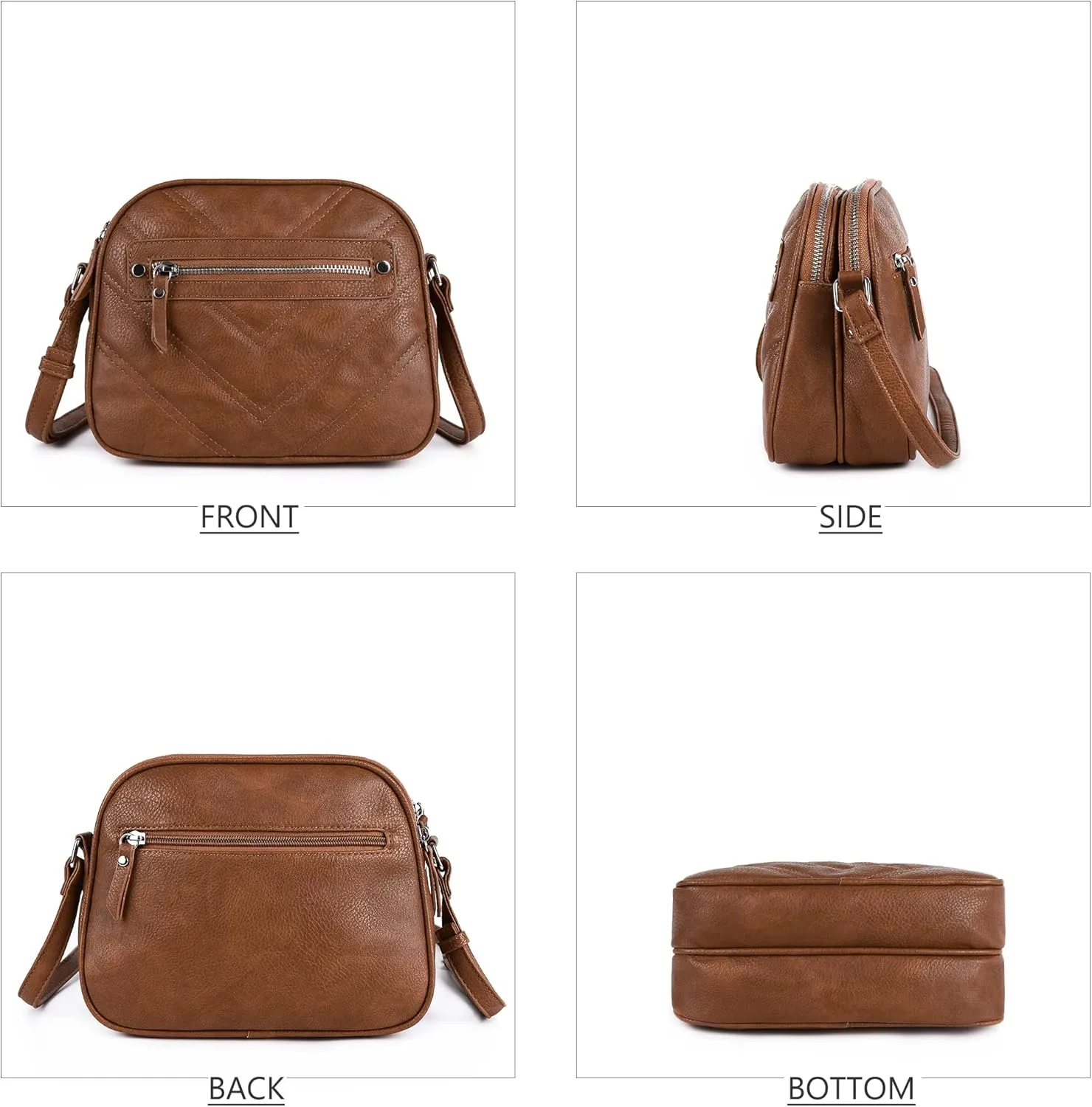 Angel Kiss Designer Crossbody Purses For Women Zipper Pocketbook Bags With Adjustable Straps