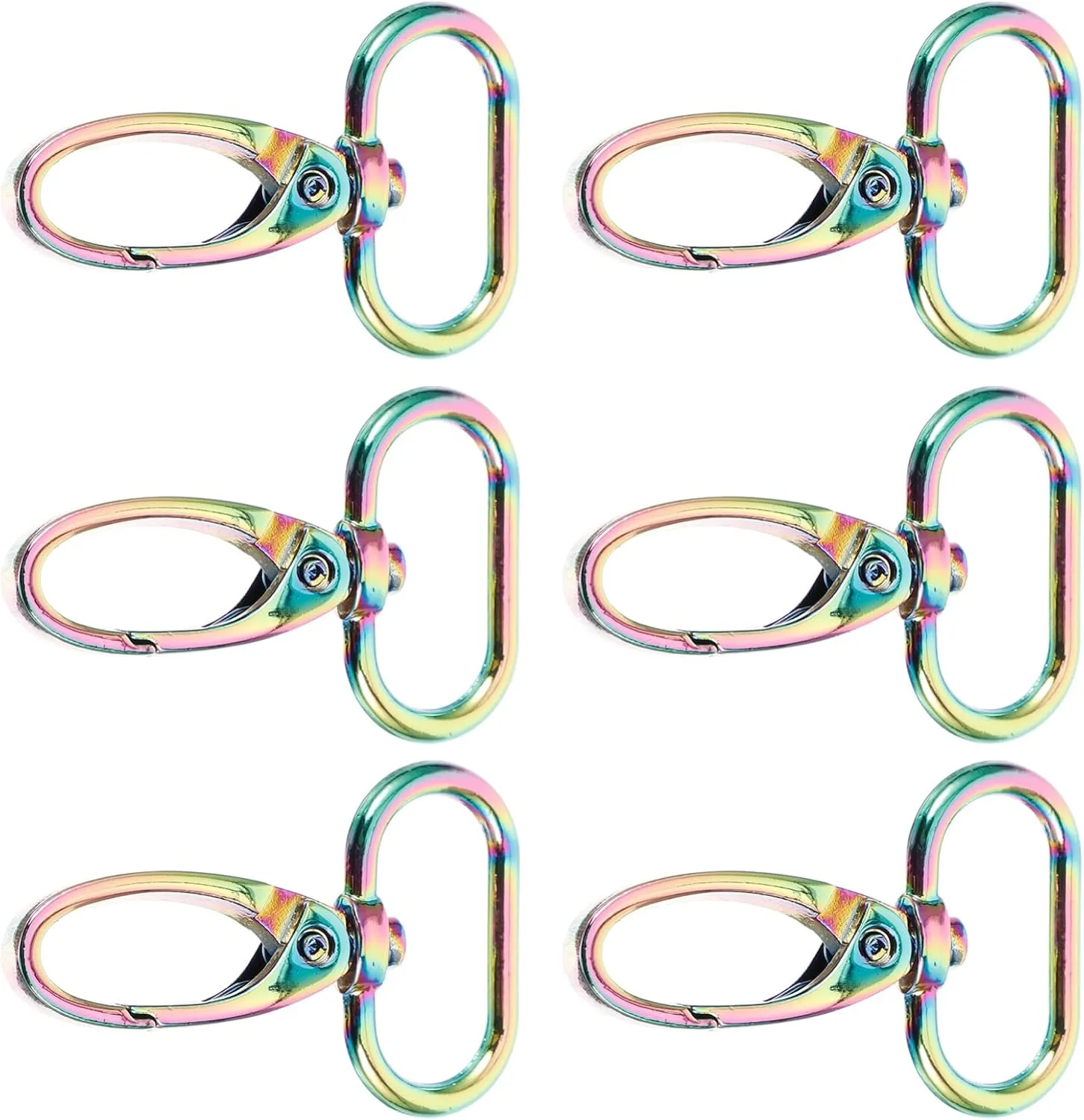 Angoily 6pcs Purse Carabiner Buckles Durable Crossbody Bag Strap Clips Easy to Use Open Hook Design Resistant with Color Options for Handbags and Accessories