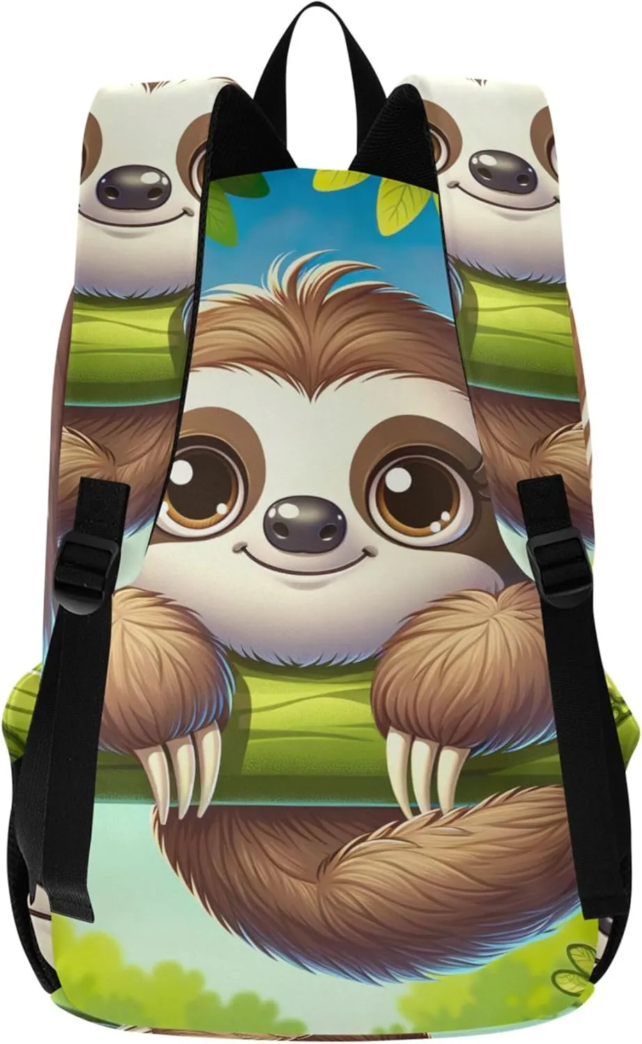 Animal Print Cute Woman Casual Daypack Backpacks Personalized Cartoon Cute Sloth School Bookbag for Teen Girls