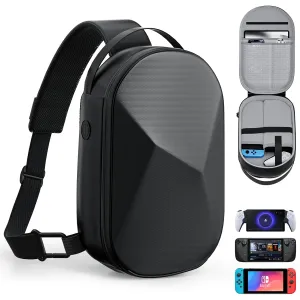 annapro Carrying Case for Switch 2 (2025)/Switch/PS5 Portal/Steam Deck/Steam Deck OLED/Legion Go, Protective Hard Shell Travel Case for AC Adapter, Docking Station, Console and Game Accessories