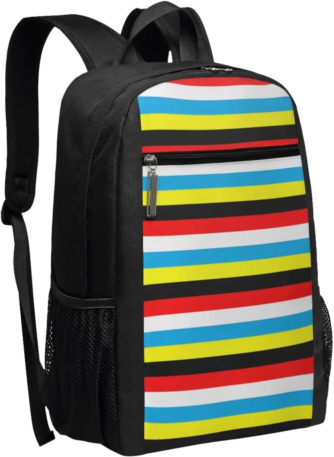 Antigua Barbuda Flag Stripes Casual Backpacks Sports Backpack Large Capacity Travel Rucksack Laptop Daypack with Multi-Pockets Adjustable Strap Work Bag for Hiking