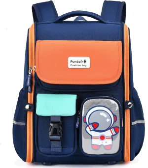 AO ALI VICTORY Kids Backpack for Boys Elementary School Bags Large Toddler Kindergarten Preschool Bookbags Space Backpacks (Orange)