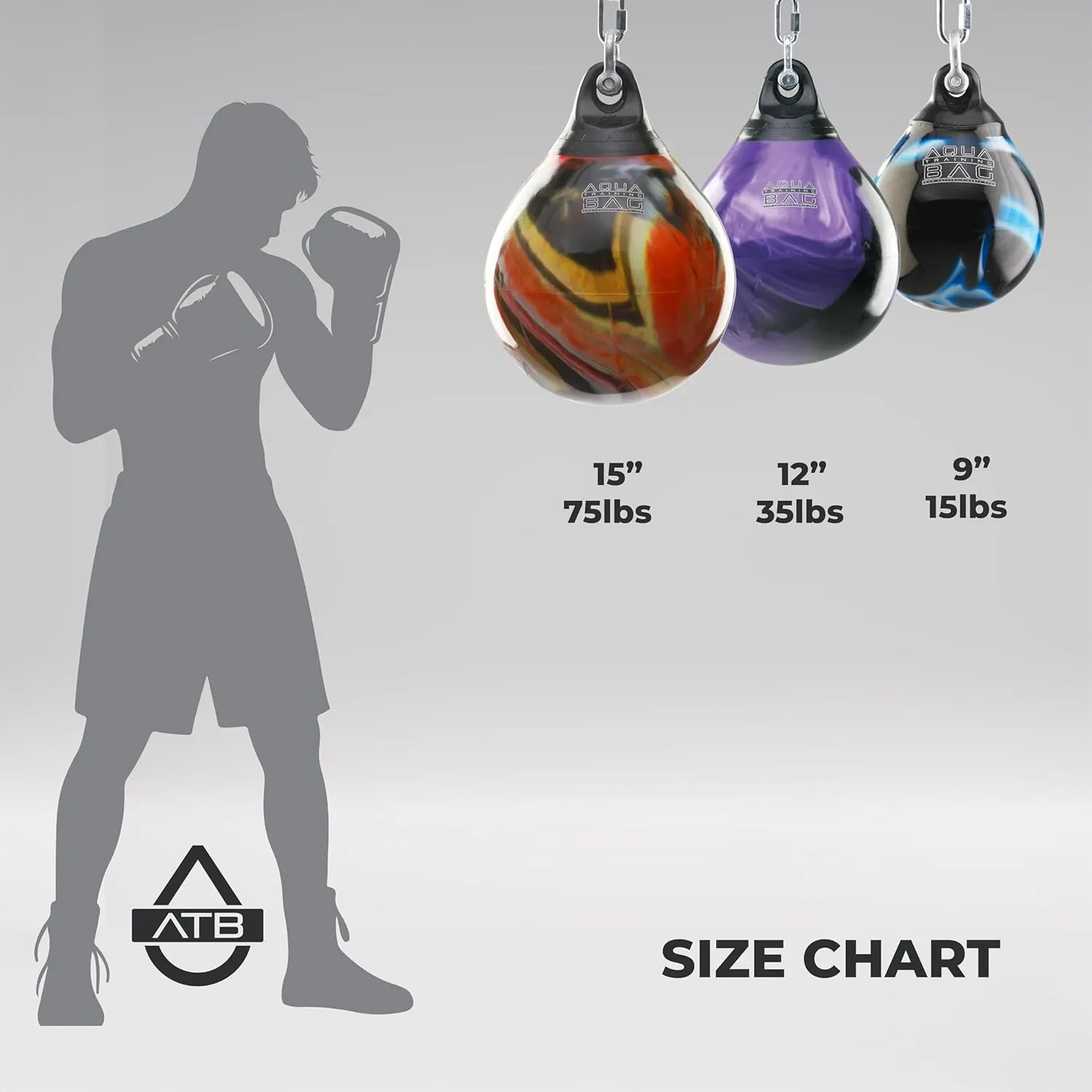 Aqua Training Bag 9" 15 Pound Head Hunter Slip Ball Hybrid Punching Bag
