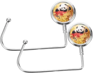 ARTIBETTER Purse Table Hook Panda Design 2pcs Desk Bag Holder Compact Easy Install Purse Hangers