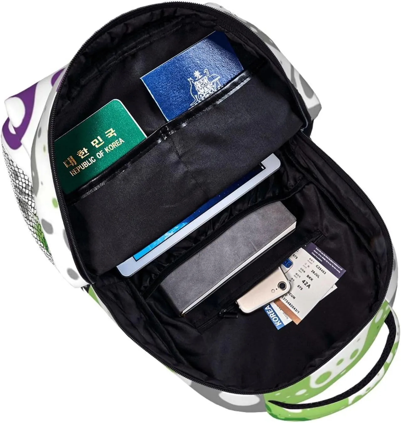 Asexual Aromantic Pride Backpack Double Shoulder Bag 15 Inch Laptop Bagpack for Hiking Work Camping Travel