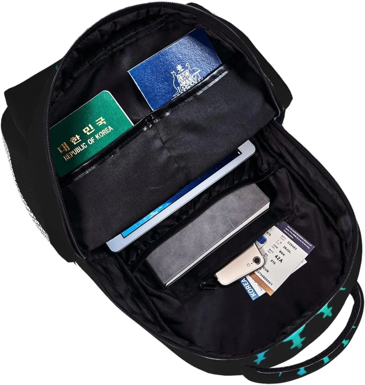 ASYG King Backpack Men Laptop Backpack Lion Tablet Travel Picnic Bag Lion Travel Bag