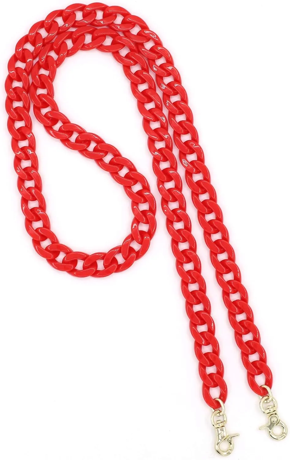Aumey Clear White Black Brown Acrylic Chain Clutch Purse Strap Handles Bag Handbag Purse Replacement Chains 40 Inches