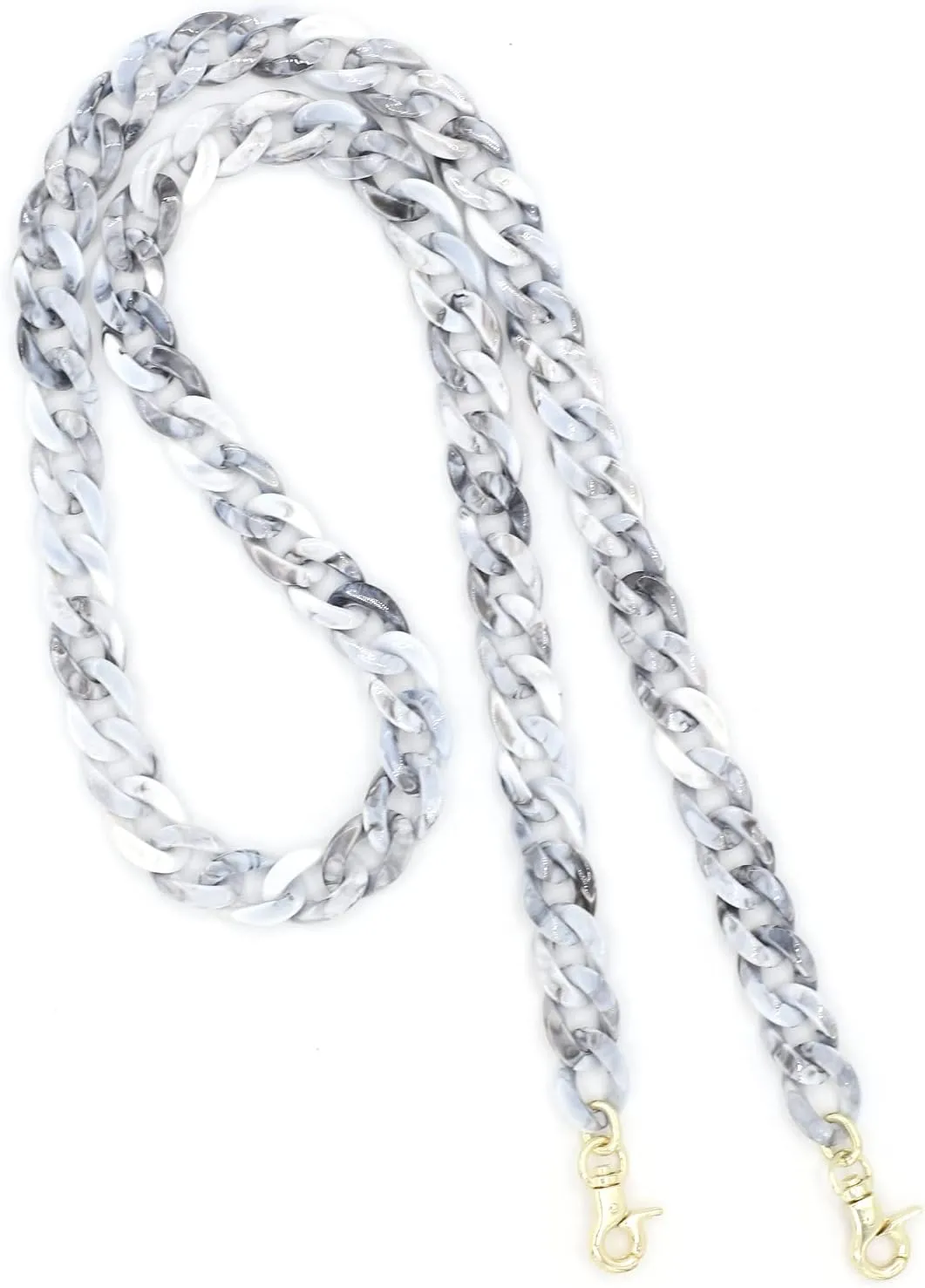 Aumey Clear White Black Brown Acrylic Chain Clutch Purse Strap Handles Bag Handbag Purse Replacement Chains 40 Inches