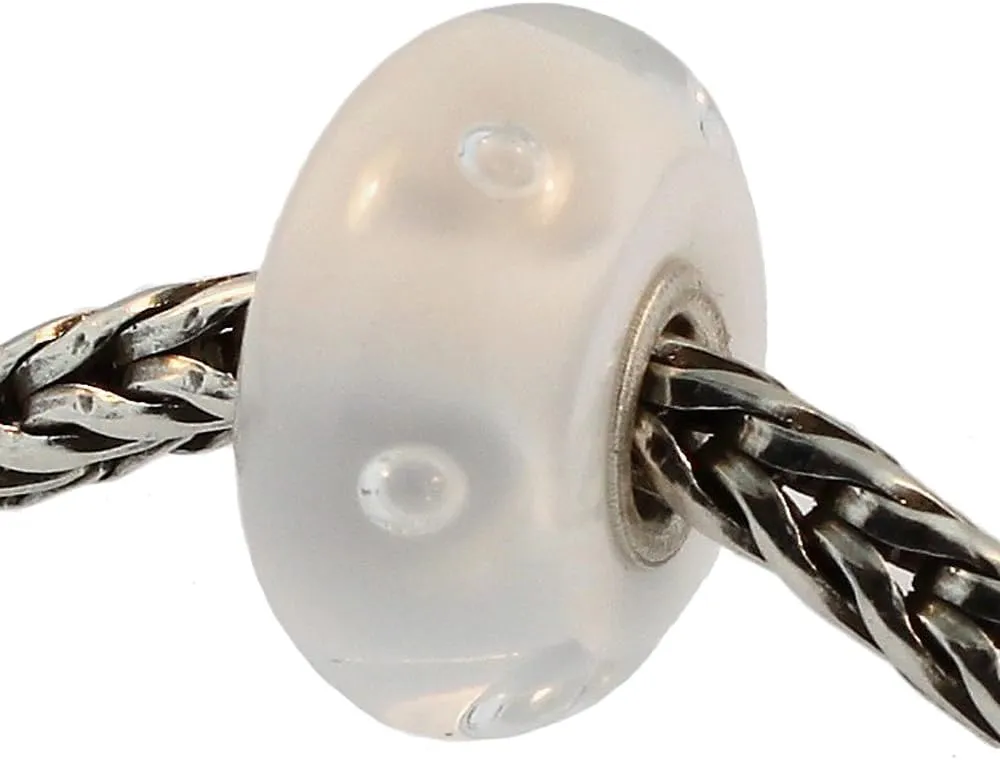 Authentic Trollbeads Glass 61301 White Bubbles