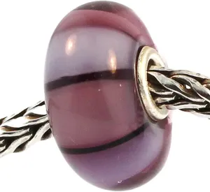 Authentic Trollbeads Glass 61333 Purple Stripes