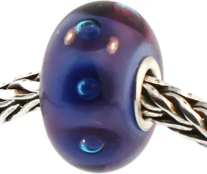 Authentic Trollbeads Glass 61335 Purple Bubbles