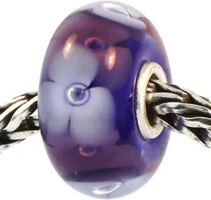 Authentic Trollbeads Glass 61339 Double Flower
