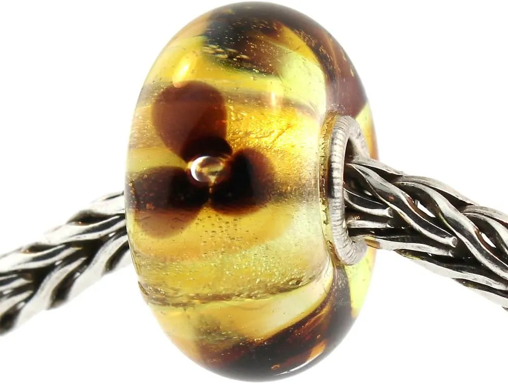 Authentic Trollbeads Glass 61353 Translucent Flower
