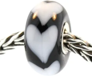 Authentic Trollbeads Glass 61382 White Heart