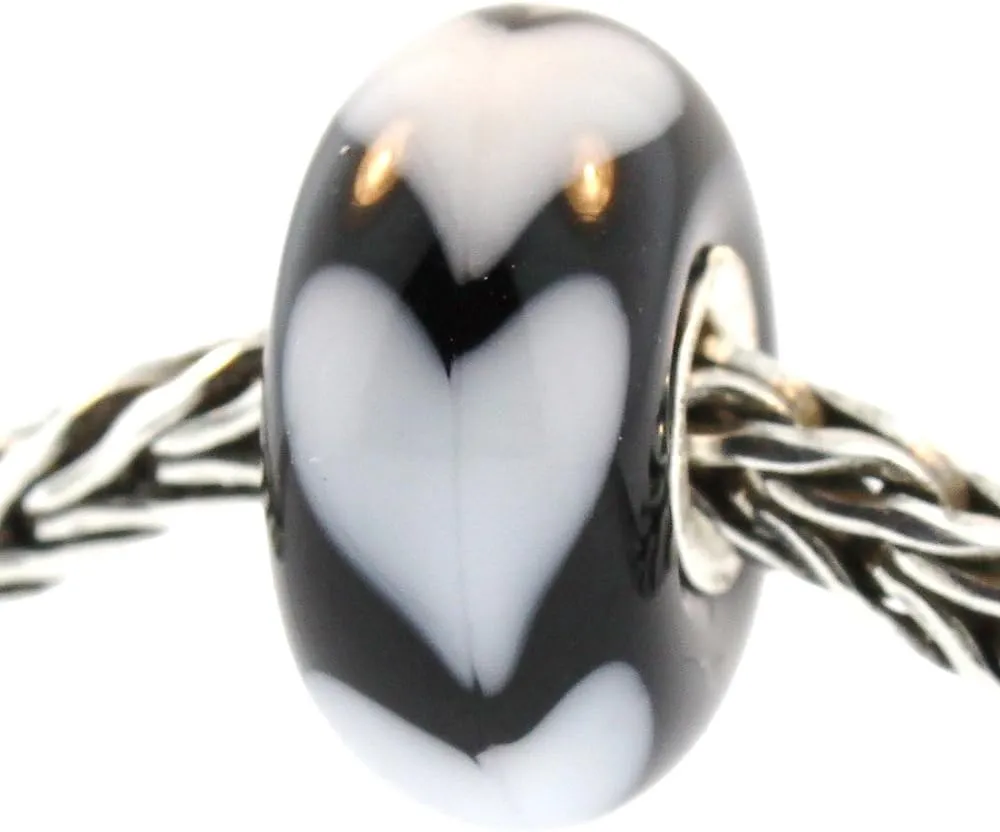 Authentic Trollbeads Glass 61382 White Heart