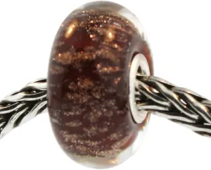 Authentic Trollbeads Glass 61392 Brown Desert