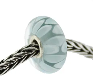 Authentic Trollbeads Glass 61407 Light Blue Shadow