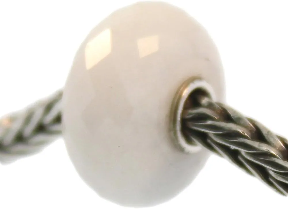 Authentic Trollbeads Precious Stone 51809 Milky Quartz