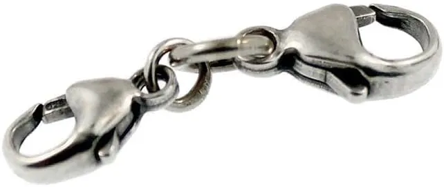 Authentic Trollbeads Sterling Silver 10103 Double Clasp, Silver