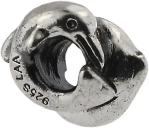 Authentic Trollbeads Sterling Silver 11214 Dolphins