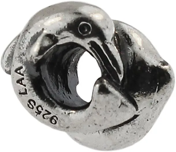 Authentic Trollbeads Sterling Silver 11214 Dolphins
