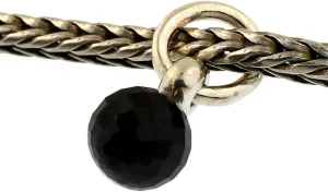 Authentic Trollbeads Sterling Silver 51735 Black Spinel Tassel