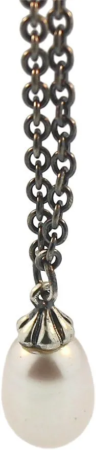 Authentic Trollbeads Sterling Silver 54100 Necklace Silver Fantasy/Freshwater Pearl 39.4 inch