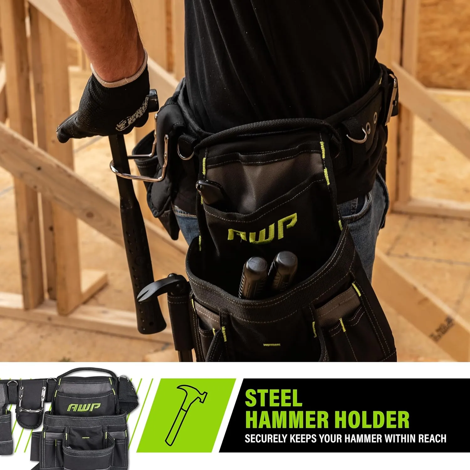 AWP Tool Belt, Tool Rig, Durable, Premium Tool Belt Organizer