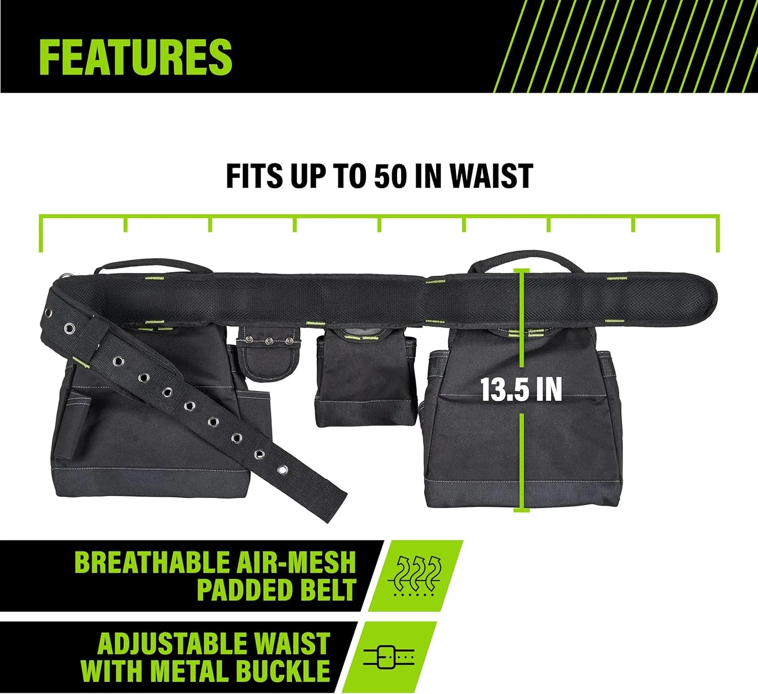 AWP Tool Belt, Tool Rig, Durable, Premium Tool Belt Organizer