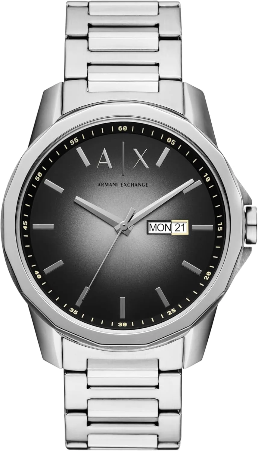 A|X Armani Exchange Chronograph Dress Watch for Men with Stainless Steel, Silicone or Leather Band