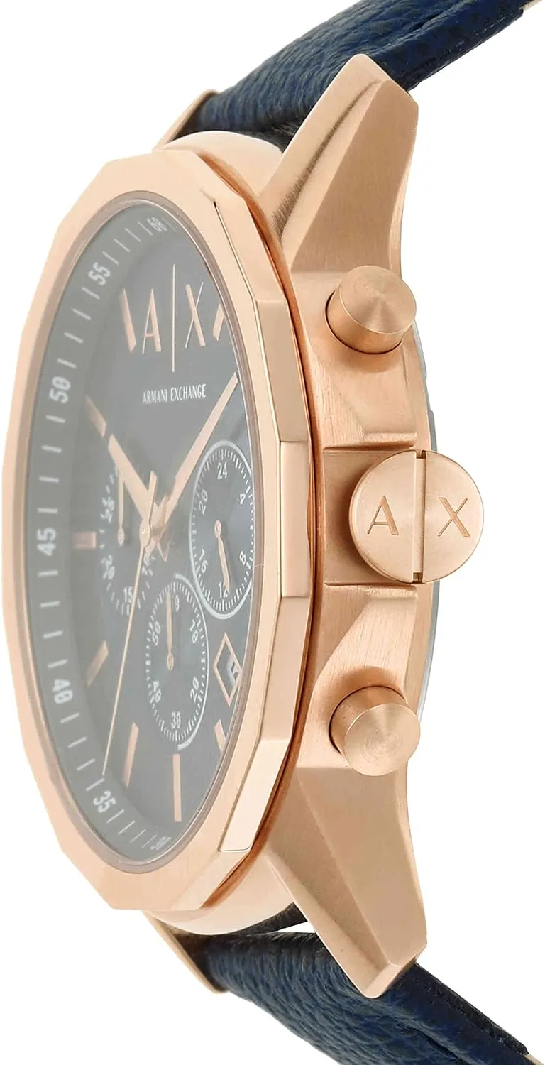 A|X Armani Exchange Chronograph Dress Watch for Men with Stainless Steel, Silicone or Leather Band