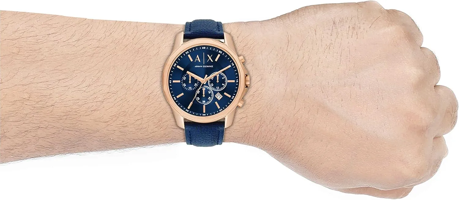 A|X Armani Exchange Chronograph Dress Watch for Men with Stainless Steel, Silicone or Leather Band