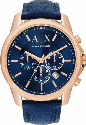 A|X Armani Exchange Chronograph Dress Watch for Men with Stainless Steel, Silicone or Leather Band