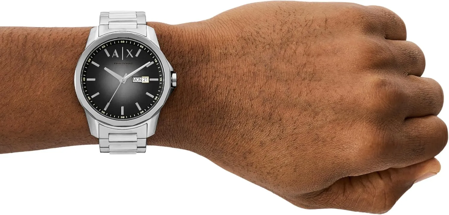 A|X Armani Exchange Chronograph Dress Watch for Men with Stainless Steel, Silicone or Leather Band