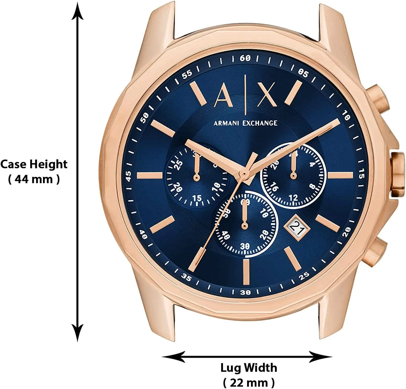 A|X Armani Exchange Chronograph Dress Watch for Men with Stainless Steel, Silicone or Leather Band