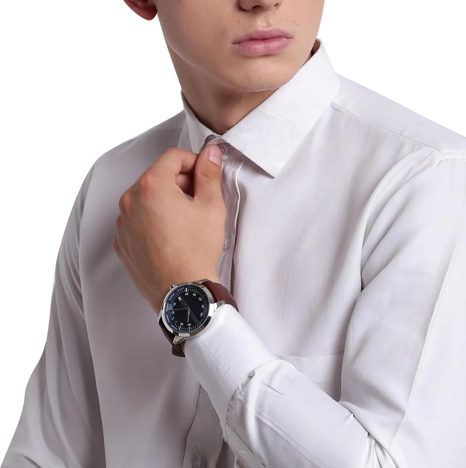 A|X Armani Exchange Men's Watch with Three-Hand Analog Display and Date Window, Watch for Men with Stainless Steel or Leather Band