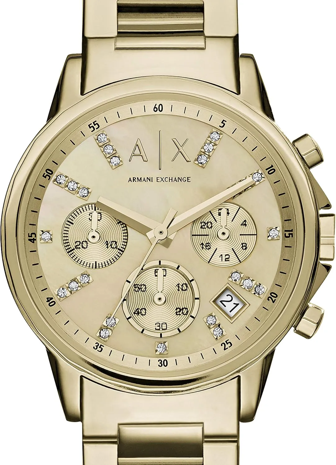A|X Armani Exchange Women's Watch, Chronograph Watch for Women with Stainless Steel or Leather Band