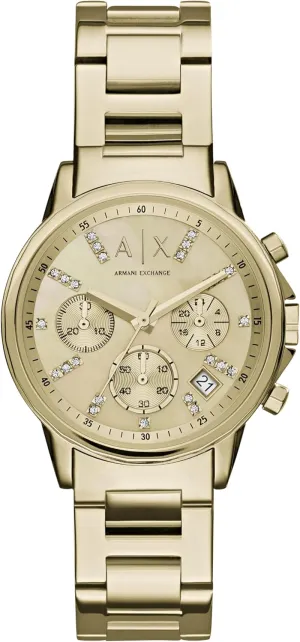 A|X Armani Exchange Women's Watch, Chronograph Watch for Women with Stainless Steel or Leather Band