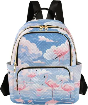 Backpack for Men and Women - Lightweight Laptop Backpack Casual Daypack for College Work Travel, Flamingo (46), Small