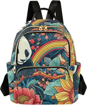 Backpack for Men and Women - Lightweight Laptop Backpack Casual Daypack for College Work Travel, Panda (81), Small