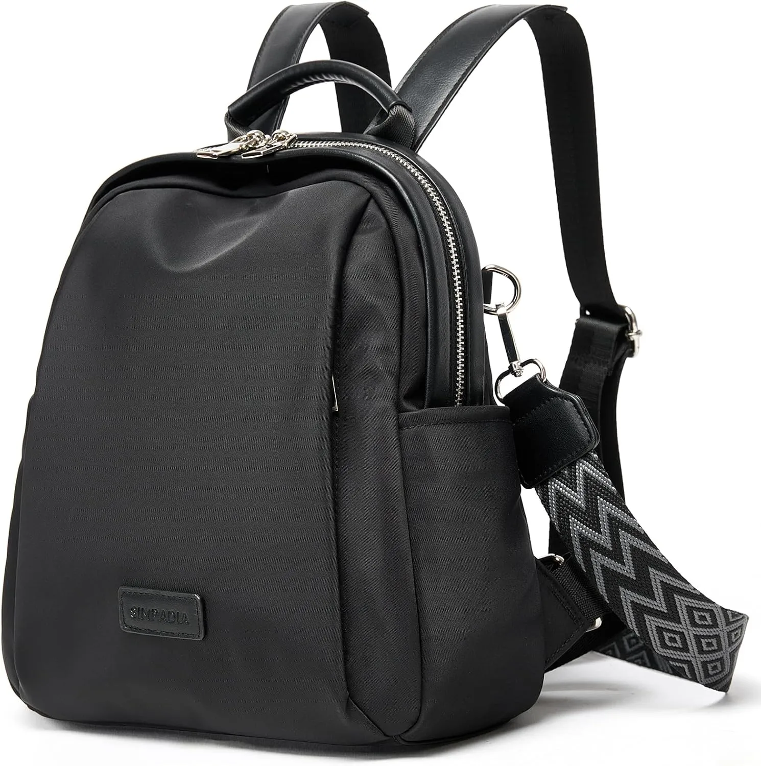 Backpack Purse for Women Anti-theft bag for Ladies Waterproof Convertible Travel Shoulder Bag Lightweight (Black)
