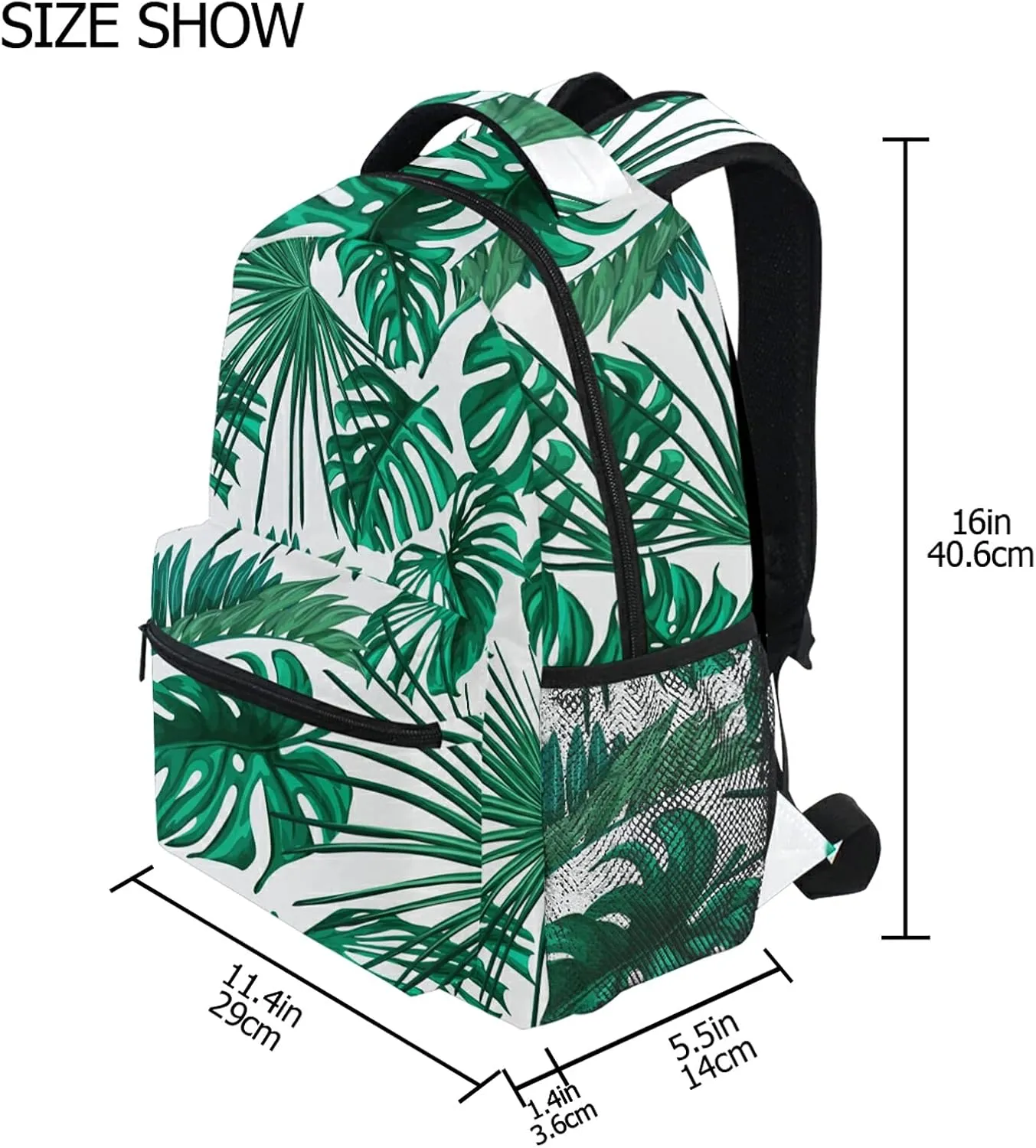 Backpack Travel Leaf School Bookbags Shoulder Laptop Daypack College Bag for Womens Mens Boys Girls