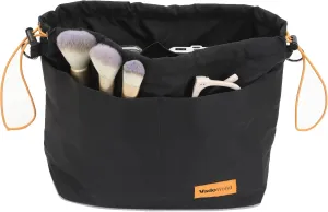Bag Organizer Insert with 6 Pockets and Shoulder Strap, Nylon Purse Organizer Insert with Multiple Pockets for Tote, Handbag and More, Large Travel Bag in Bag, Water Repellent, Black