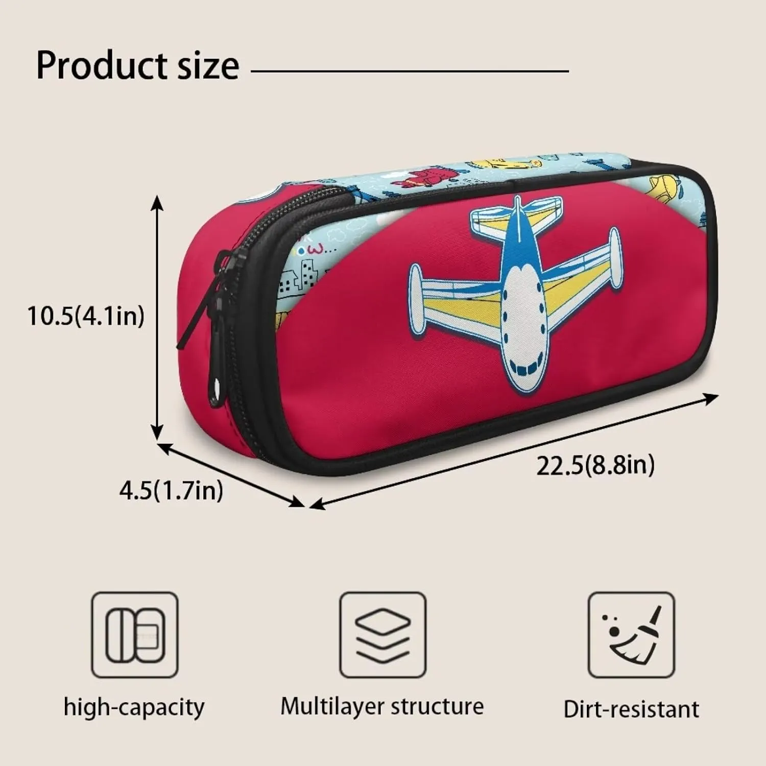 Bags for School Aircrafts Backpack Kids 3 Piece Girls Backpack Kids School Bookbag Set for Teen Girls Elementary Students Casual Back Pack with Lunch Box