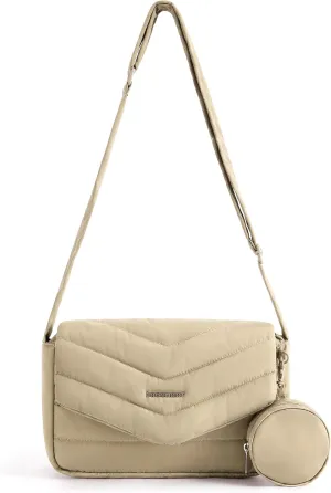 BAGSMART Crossbody Bags for Women, Quilted Puffer Shoulder Bag, Handbag Small Purses for women