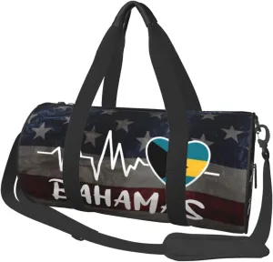 Bahamas Heartbeat Duffel Bag Gym Bag Travel Sports Tote Large Foldable Beach Swim Yoga9