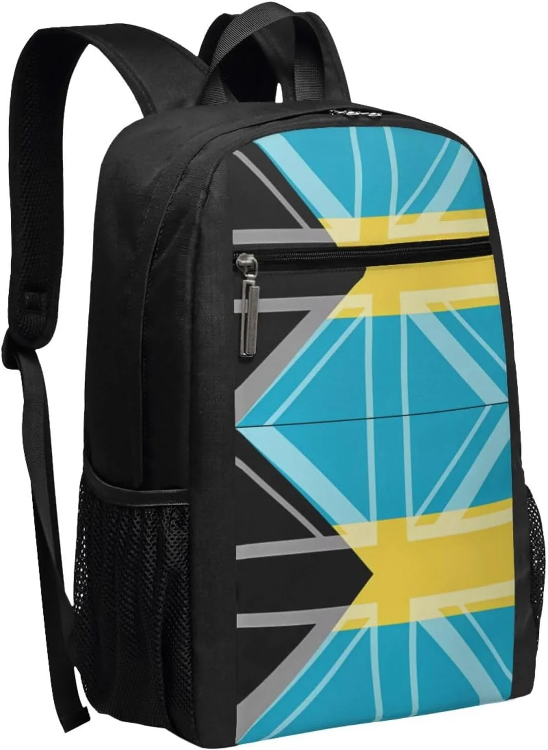 Bahamas UK Flag Casual Backpacks Sports Backpack Large Capacity Travel Rucksack Laptop Daypack with Multi-Pockets Adjustable Strap Work Bag for Hiking