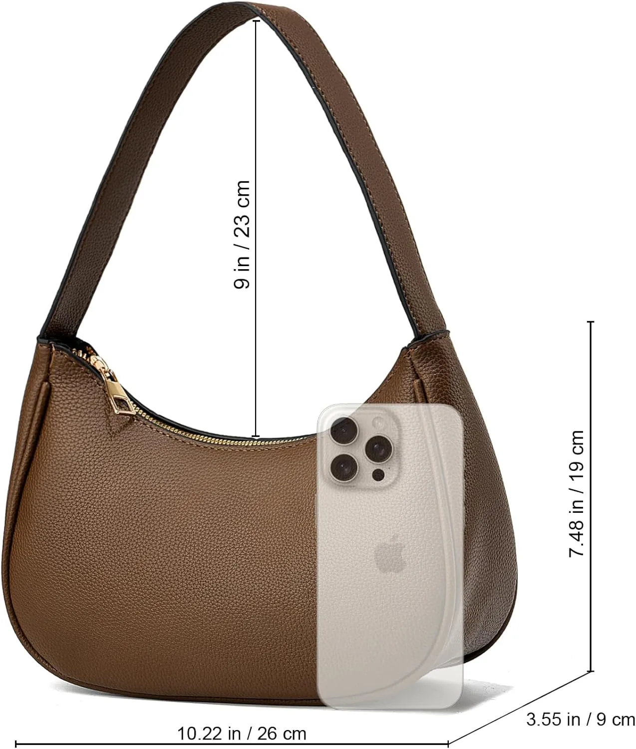 BAIKELI Crescent Shoulder Bags for Women Small Shoulder Purse Handbag Retro Classic Clutch Hobo Tote Bag Underarm Purse